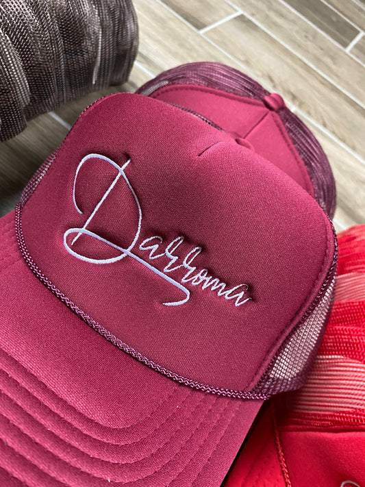 Burgundy Darroma’s Trucker Hats